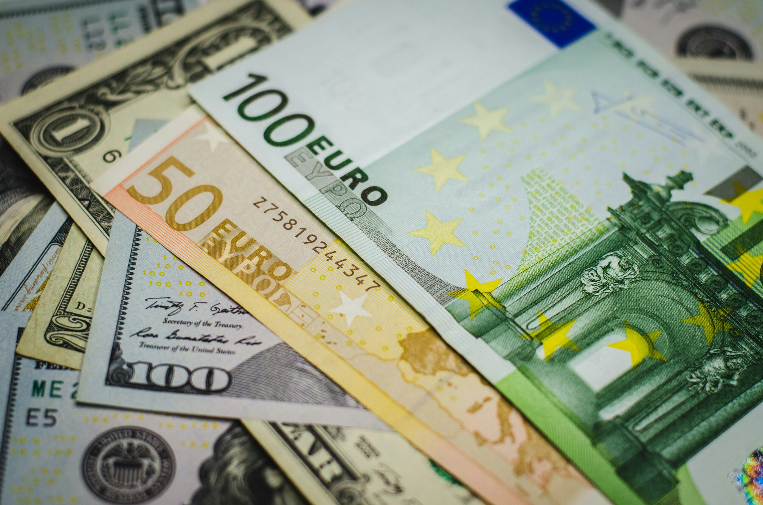 dollars, euro, yen