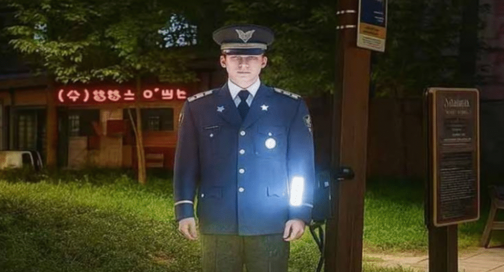 South Korea holographic police officer
