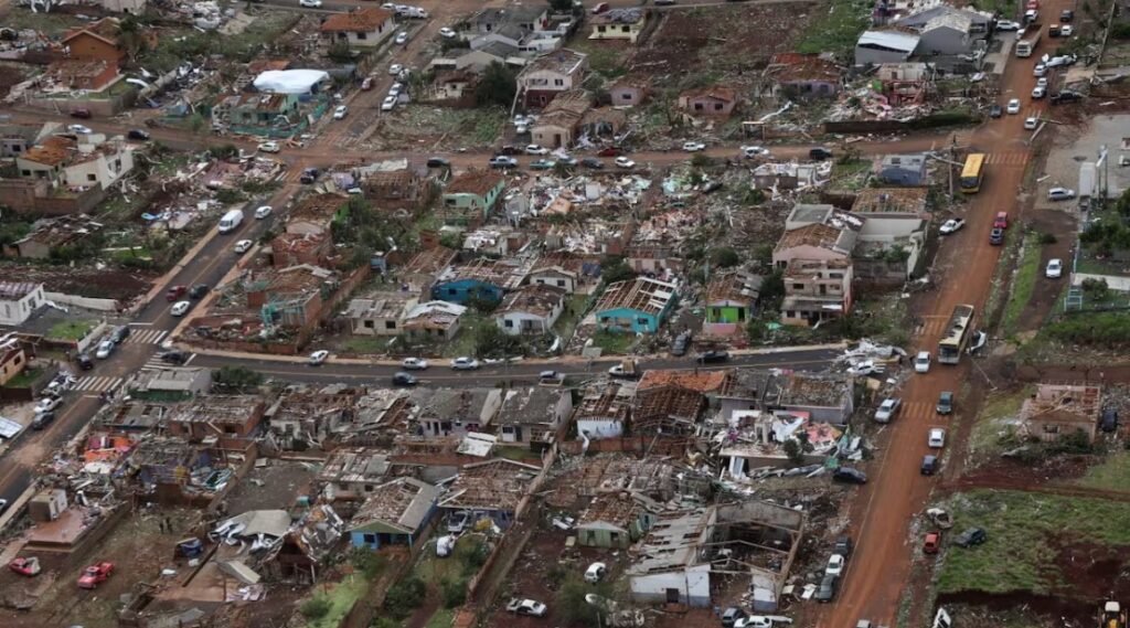 Brazil tornado destruction