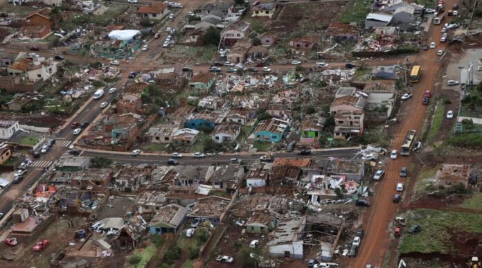 Brazil tornado destruction