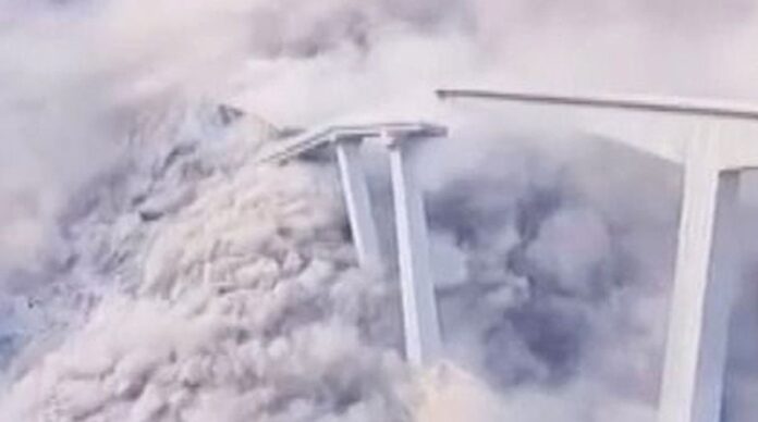 China bridge collapse video