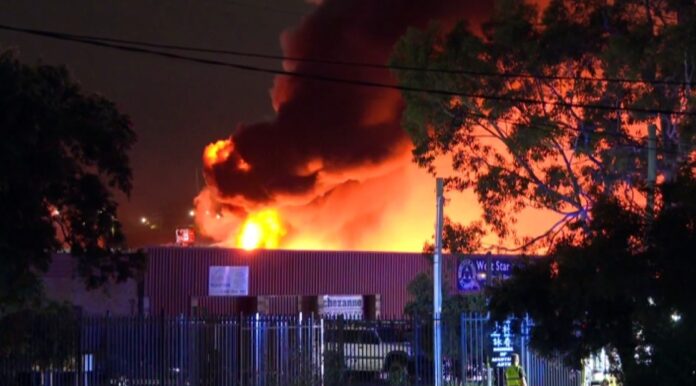 Sydney waste facility fire